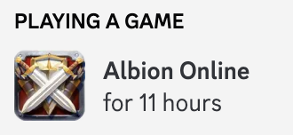 Showing me playing Albion for 11 hours